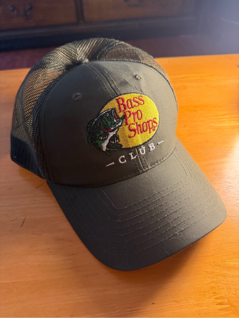 Bass Pro Shops Club Green Trucker Embroidered Adjustable SnapBack Hat